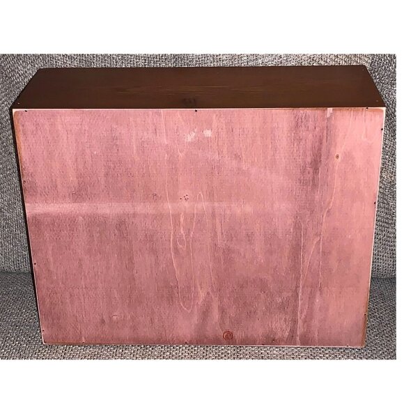 Wooden Tabletop/Desk Organizer w/ Open Cabinet Top & Bottom Drawer #1 - Picture 3 of 5